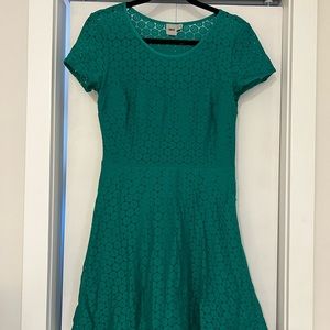 Women’s Asos kelly green lace skater dress size 10
